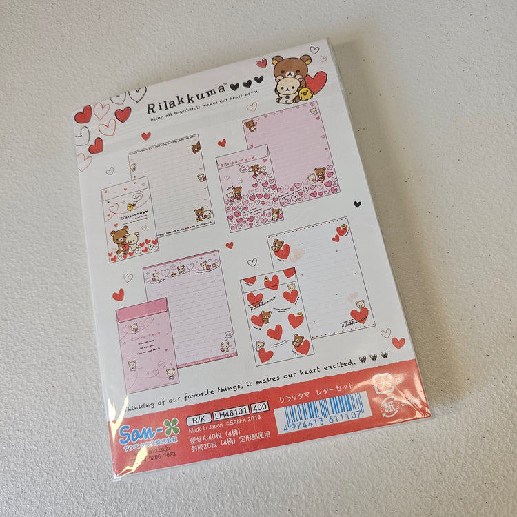 Rilakkuma San-x Letterset stationery Set Kawaii Japan Mail Letter Writing Collectible Gifts
