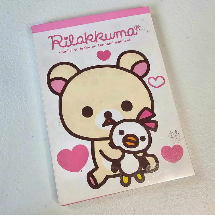 Rilakkuma Large Memo Pad Sticker Page Kawaii Stationery Notepad Collectible Used