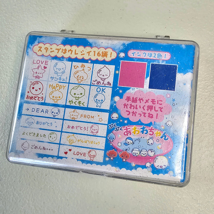 Awawa chan Kawaii Stamp set stampers Japan Retro Collectible Gifts Planner Used