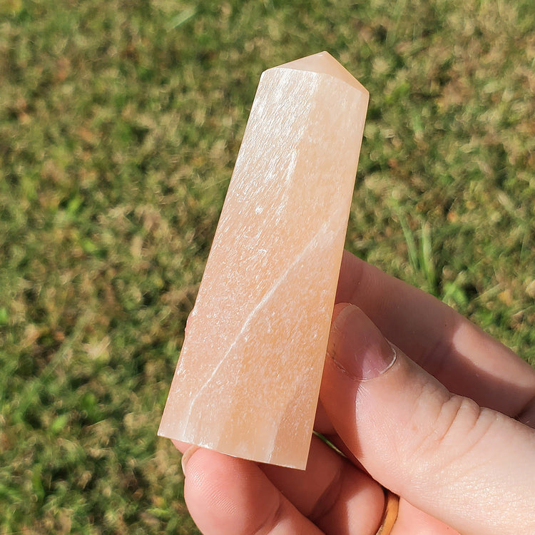 Peach Selenite Crystals Minerals Stones Natural Specimen Collectible