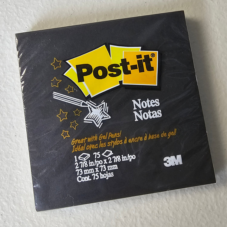 Black Sticky Memo Pad Kawaii Stationery Collectible Gifts