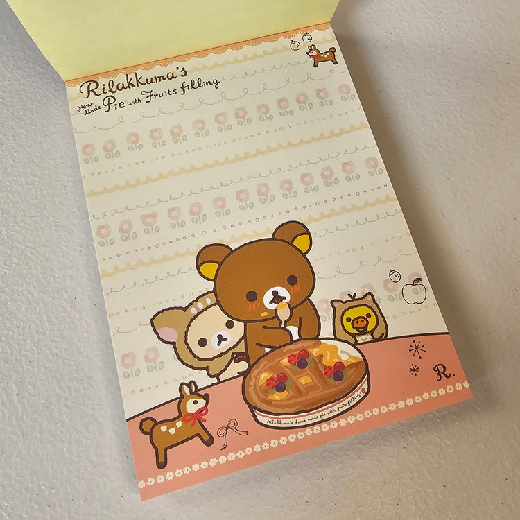 Rilakkuma Large Memo Pad Sticker Page Kawaii Stationery Notepad Collectible Used