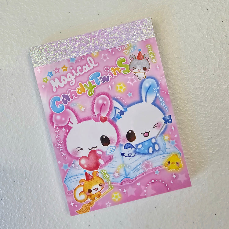 Magical Candy Twins Mini Memo Pad Kawaii Stationery Collectible Gifts