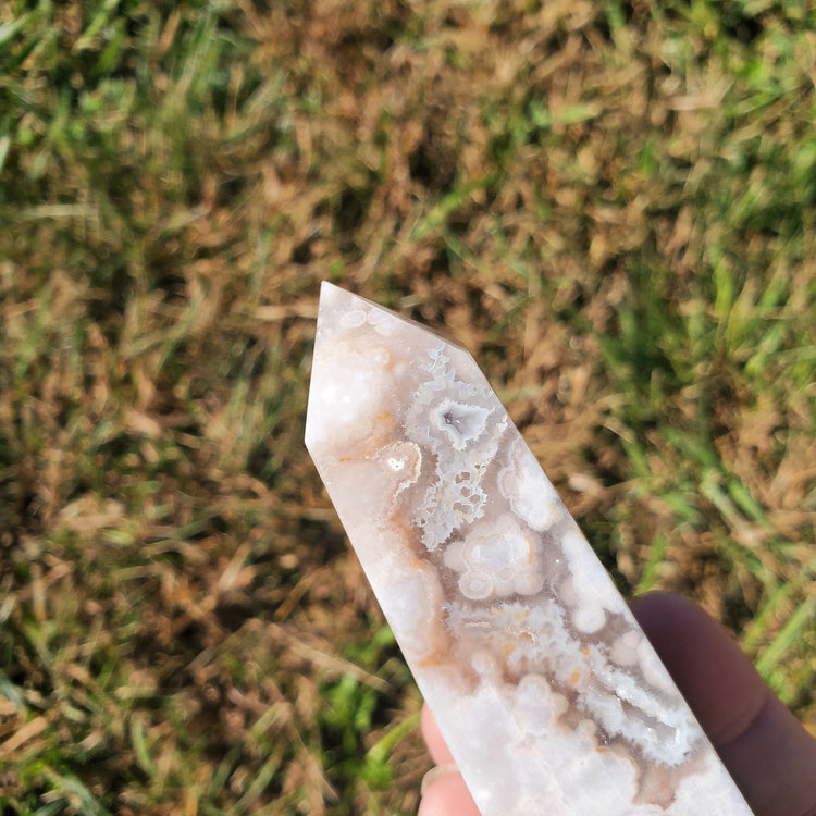 Pink Amethyst Flower Agate Generator Tower Crystals Collectible