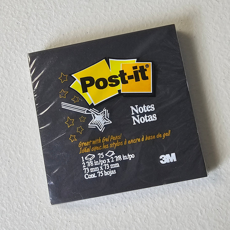 Black Sticky Memo Pad Kawaii Stationery Collectible Gifts