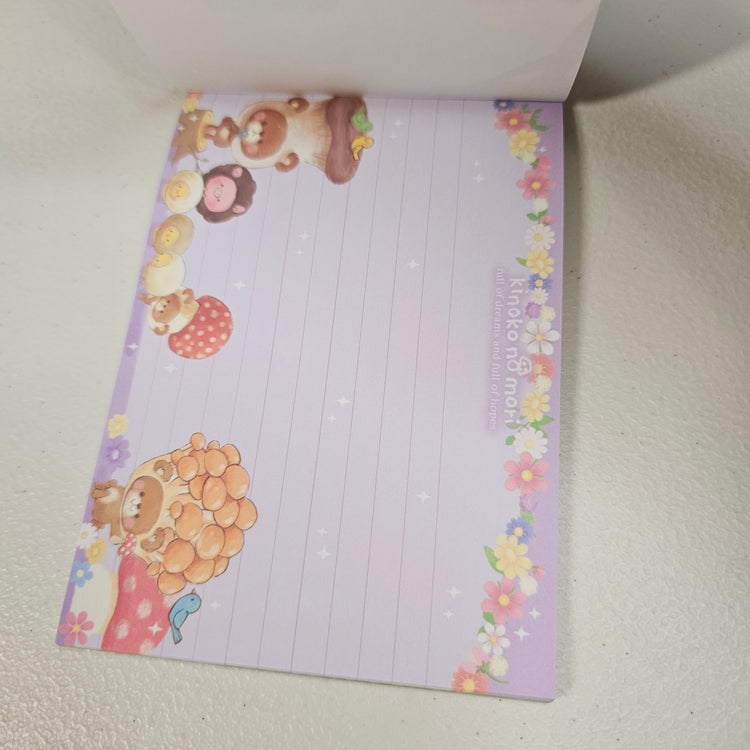 Kinoko no mori Large Memo Pad Crux Kawaii Stationery Notepad