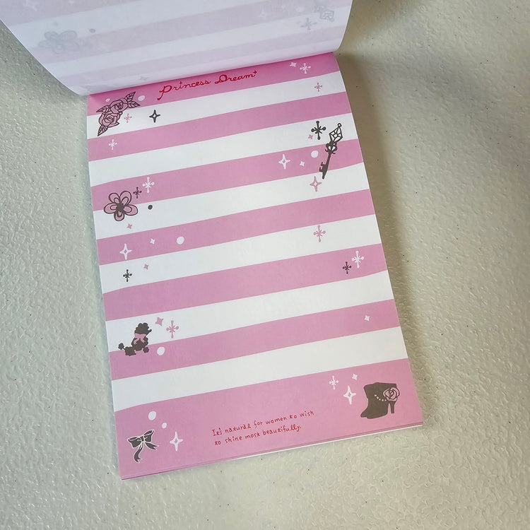 Princess Dream Large Memo Pad Sticker Page Kawaii Stationery Notepad Collectible