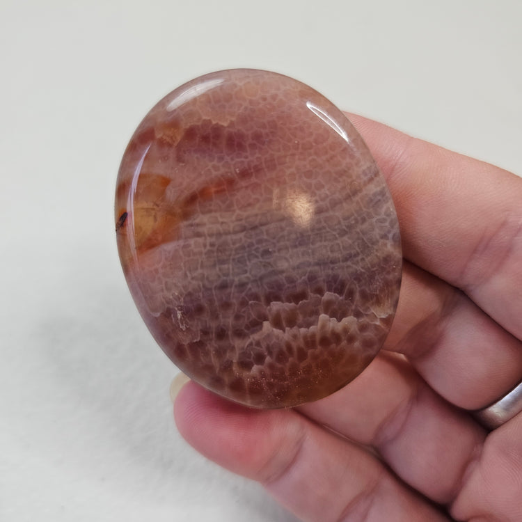 Fire Agate Worry Pocket Stone Crystals Stones BONUS INFO CARD Gifts