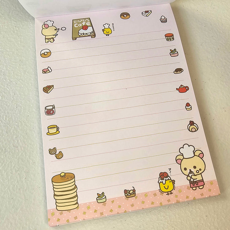Rilakkuma Large Memo Pad Sticker Page Kawaii Stationery Notepad Collectible Used