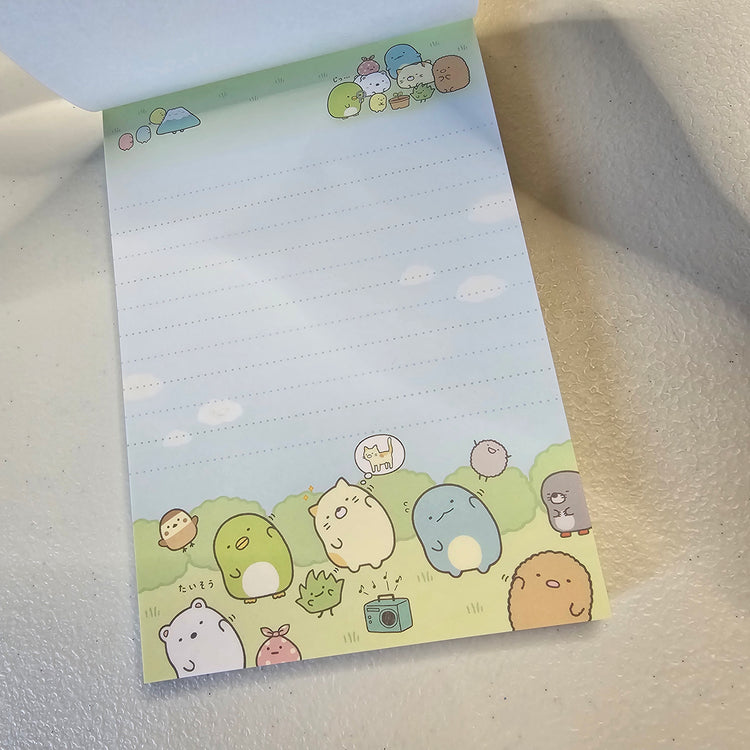 San-x Sumikko Gurashi Large Memo Pad Sticker Page Kawaii Japan
