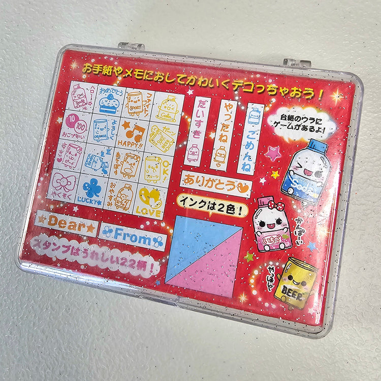 Soda Pop Kawaii Stamp set stampers Japan Retro Collectible Gifts Planner Used