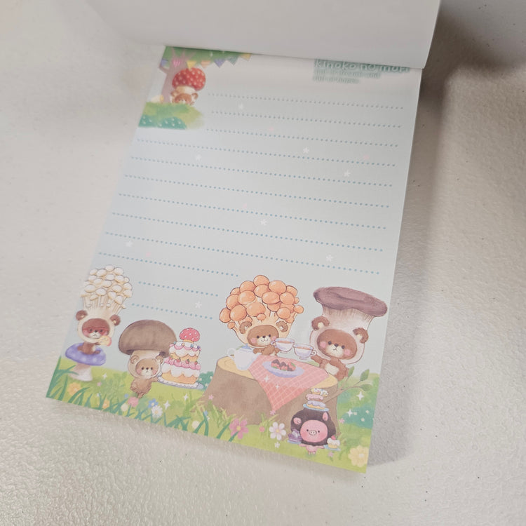 Kinoko no mori Large Memo Pad Crux Kawaii Stationery Notepad