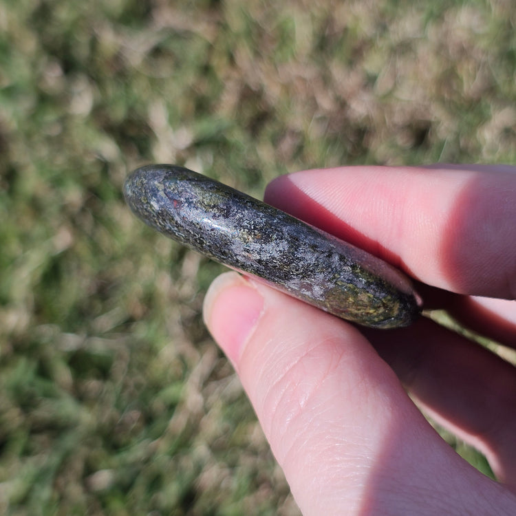 Dragon Blood Jasper Worry Pocket Stone Crystals Mineral Stones Natural BONUS Info Card