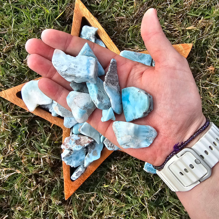 Larimar Stones 1.395 kilo Crystals Collectible Healing Reiki Polished LOT