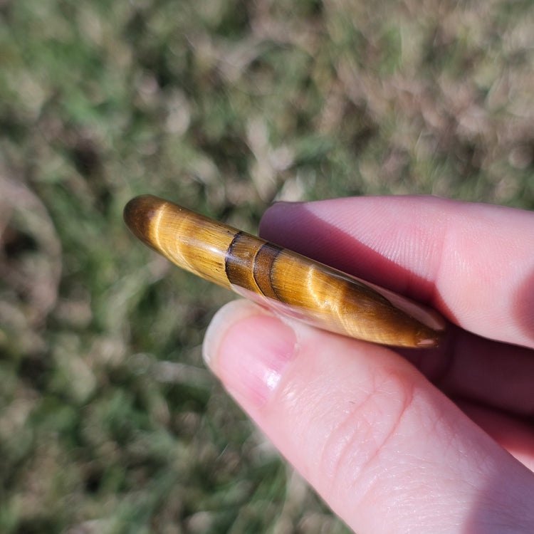 Tiger's Eye Worry Pocket Stone BONUS Info Card Gifts