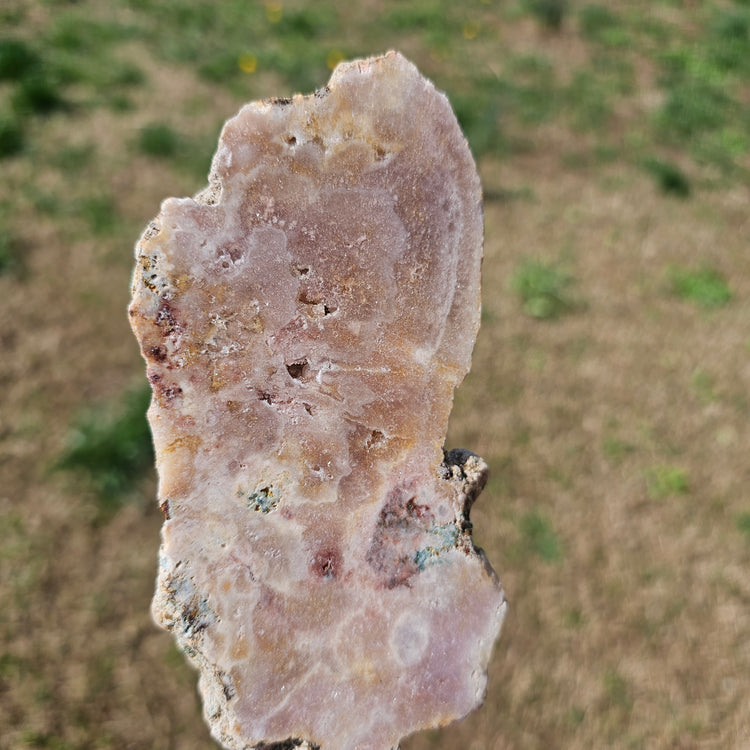 Beautiful Pink Amethyst on Stand BONUS Info Card Crystals Minerals Specimen Nature