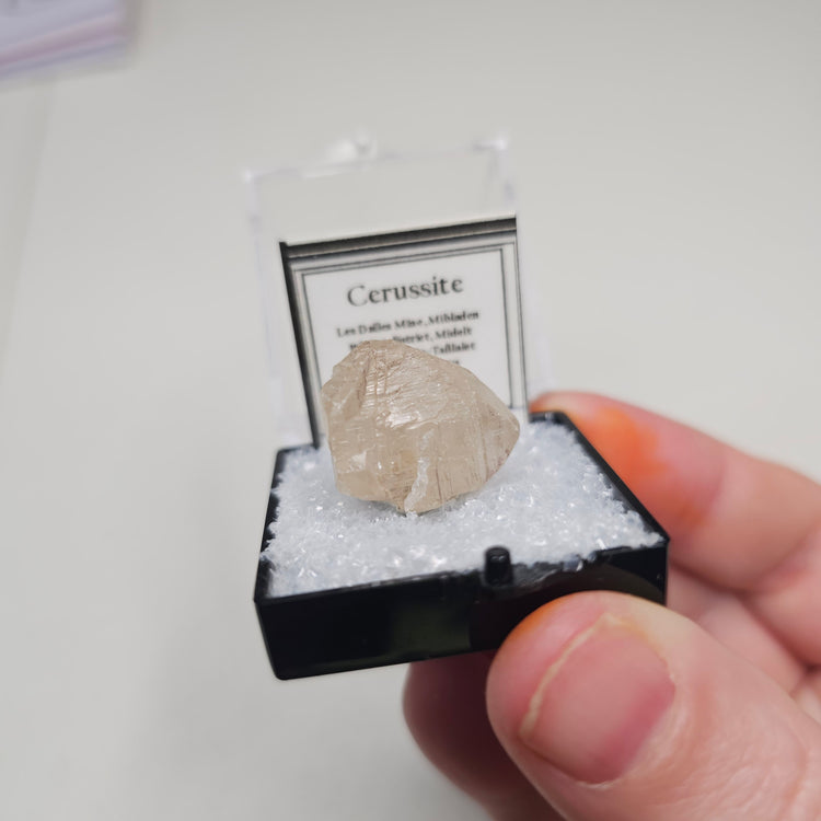 Cerussite Crystals Minerals Thumbnails Natural Specimen Collectible