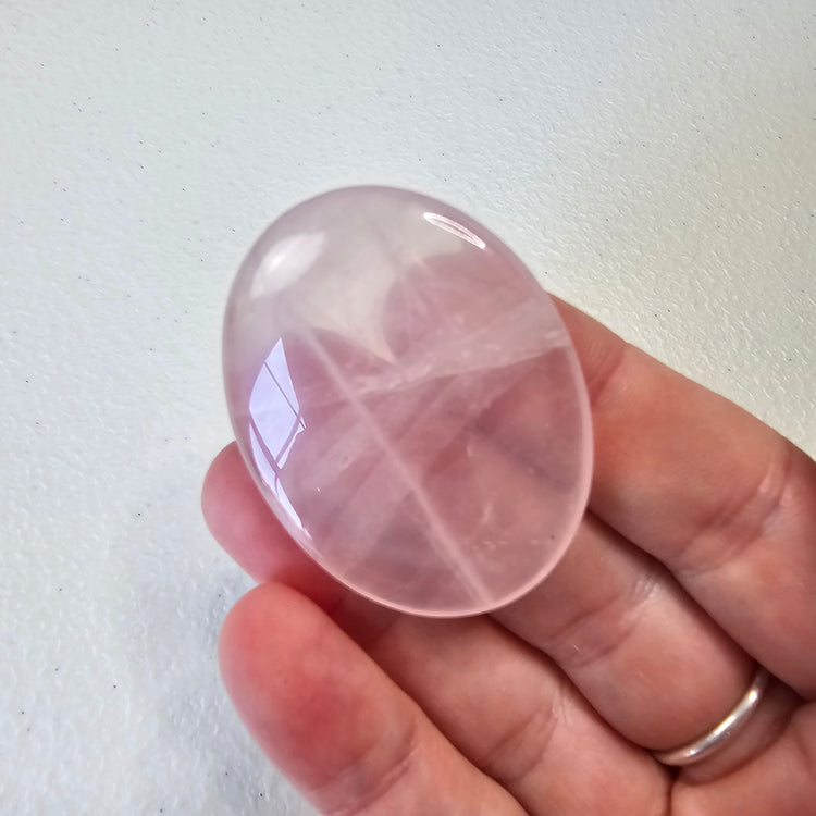 Rose Quartz Worry Pocket Stone Crystals BONUS INFO Card Gifts
