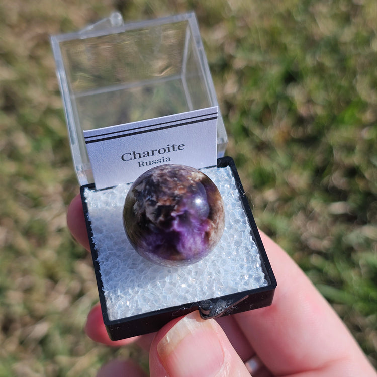 Charoite Crystals Minerals Thumbnails Natural Specimen Collectible