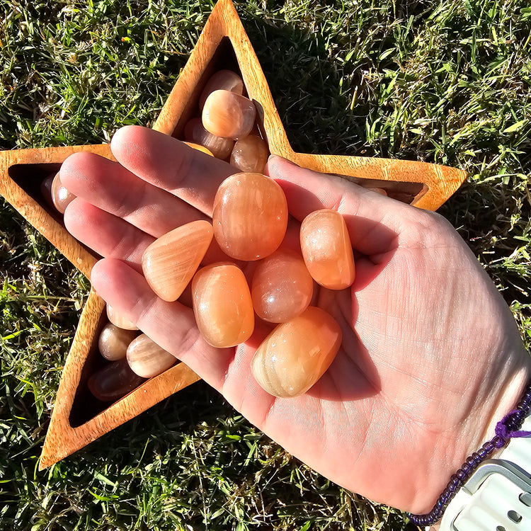 Tumbled Honey Calcite Stones 2.13 lb Crystals Collectible Healing Reiki Metaphysical LOT