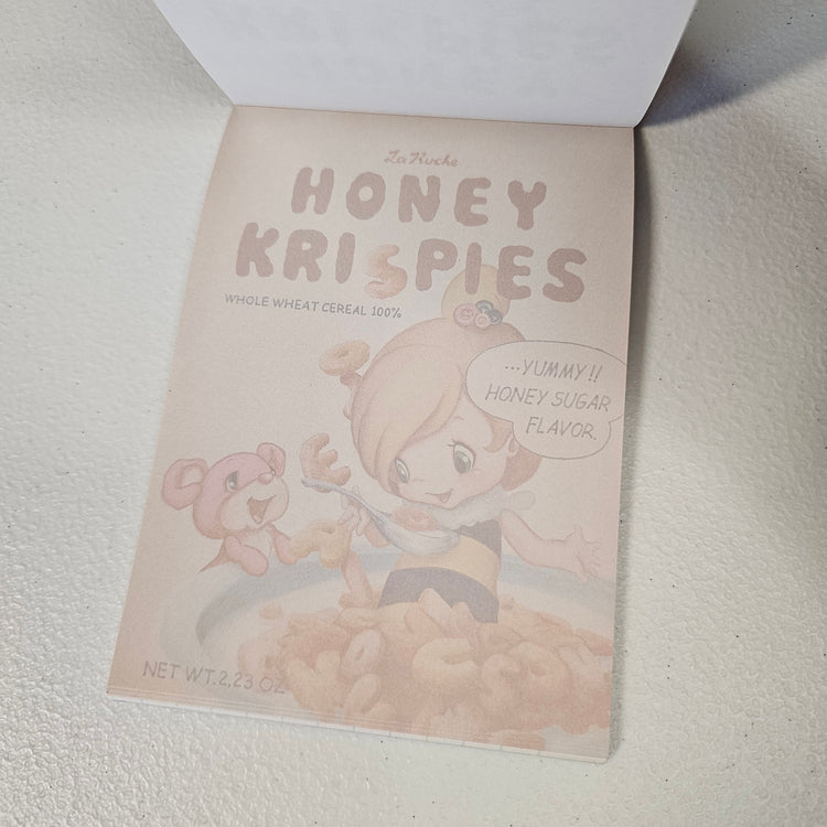 Honey Krispies Large Memo Pad Postcard Kawaii Stationery Notepad Used