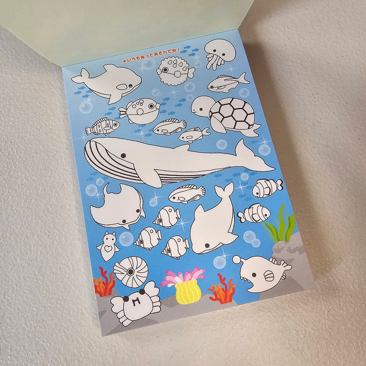Ocean Large Memo Pad Sticker Page Kawaii Stationery Notepad Collectible
