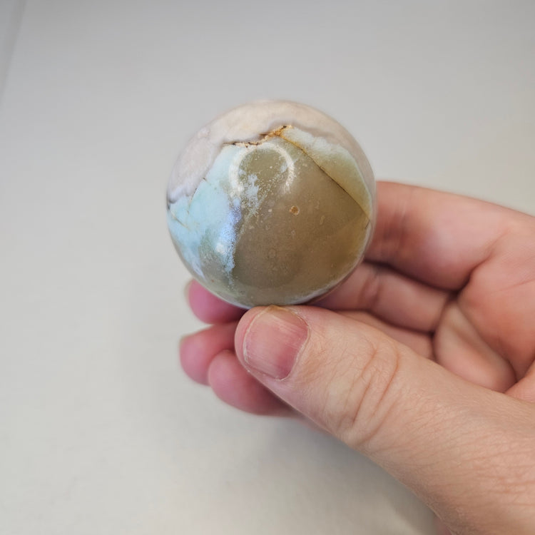Green Flower Agate Sphere High Quality Collectible