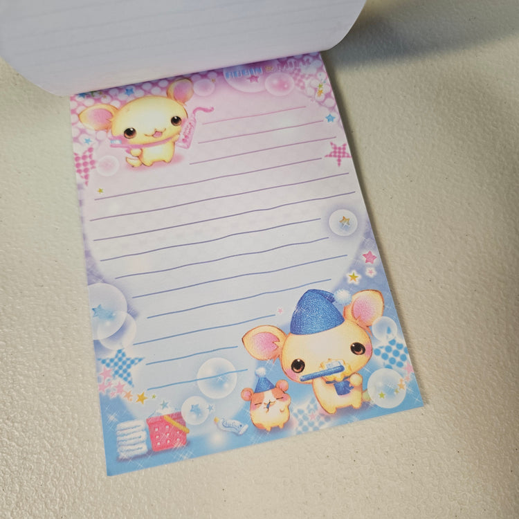 Robin Milk Large Memo Pad Sticker Page Kawaii Stationery Notepad Used