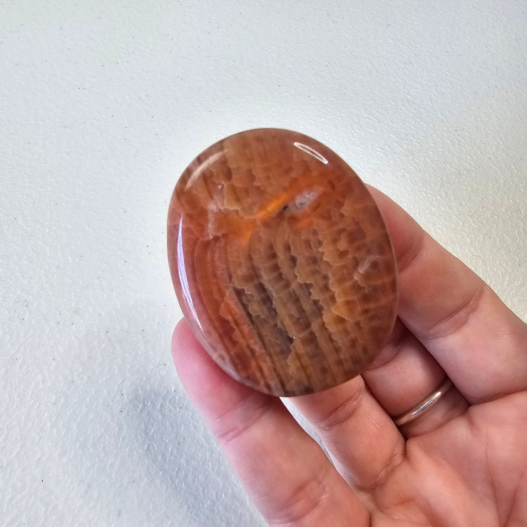 Fire Agate Worry Pocket Stone Crystals Stones BONUS INFO CARD Gifts