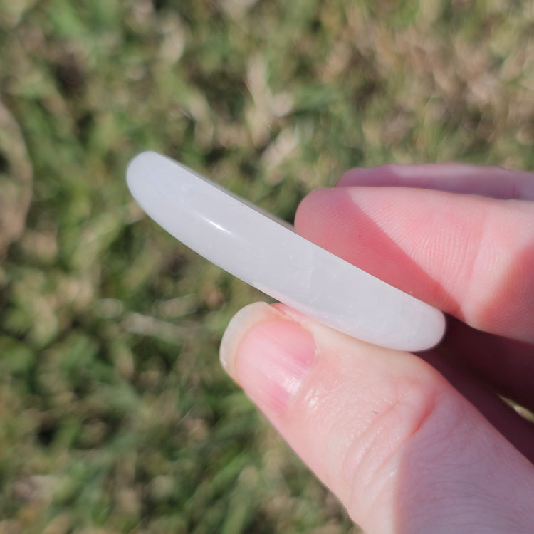 Clear Quartz Worry Pocket Stone Crystal BONUS Info Card Gifts