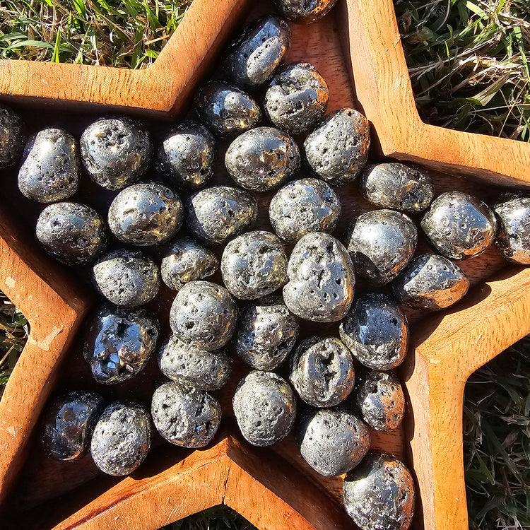 Tumbled Pyrite Stones 1 kilo Crystals Collectible Healing Reiki Metaphysical LOT