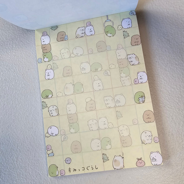 Sumikko Gurashi Memo Pad Sticker Sheet Kawaii Stationery Collectible Gifts Used