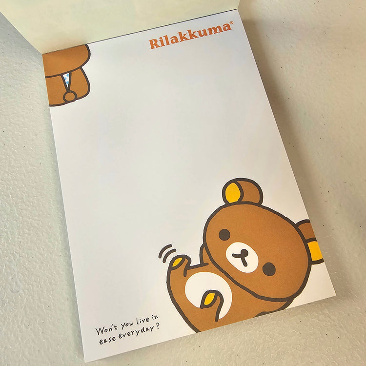 Rilakkuma Large Memo Pad Sticker Page Kawaii Stationery Notepad Collectible Used