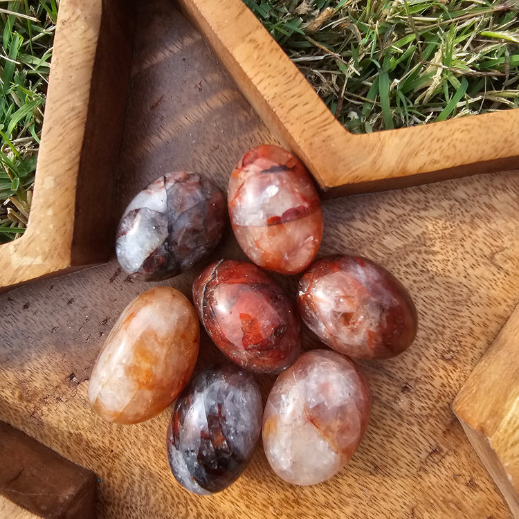 Tumbled Fire Quartz Stones 0.47 lb Crystals Collectible Healing Reiki Metaphysical LOT