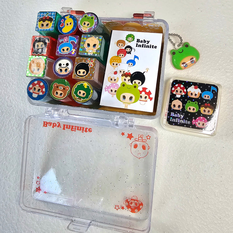 Baby Infinite Kawaii Stamp set stampers Japan Retro Collectible Gifts Planner Used