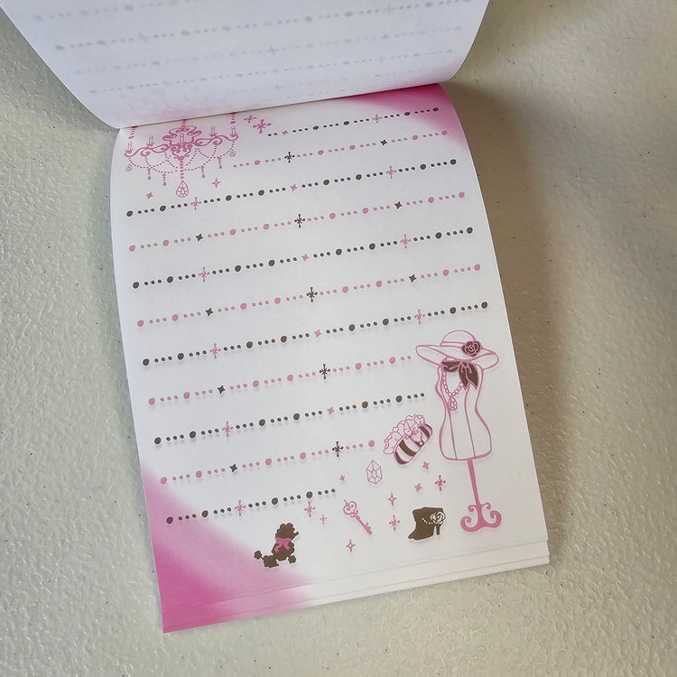 Princess Dream Large Memo Pad Sticker Page Kawaii Stationery Notepad Collectible