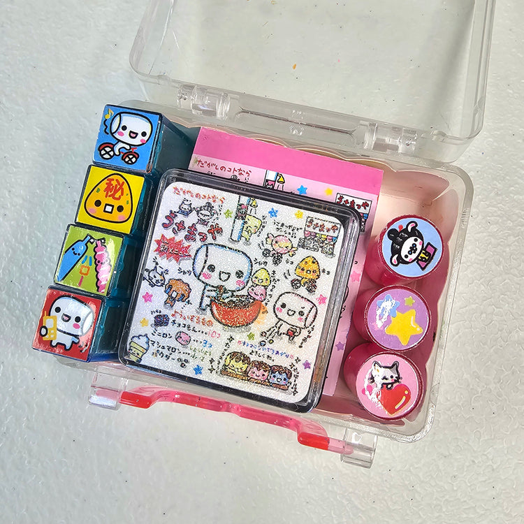 Marshmallow Kawaii Stamp set stampers Japan Retro Collectible Gifts Planner Used