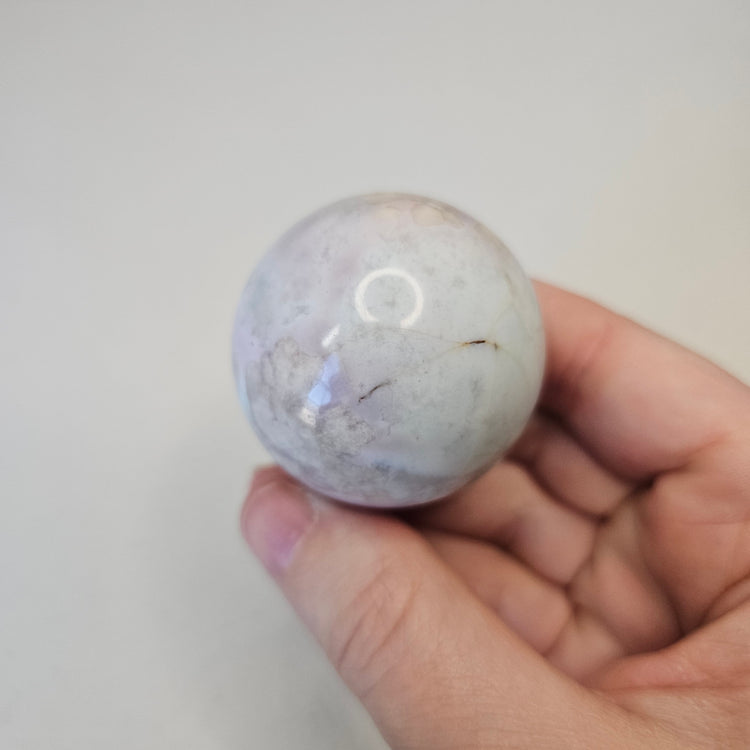 Green Flower Agate Sphere High Quality Collectible