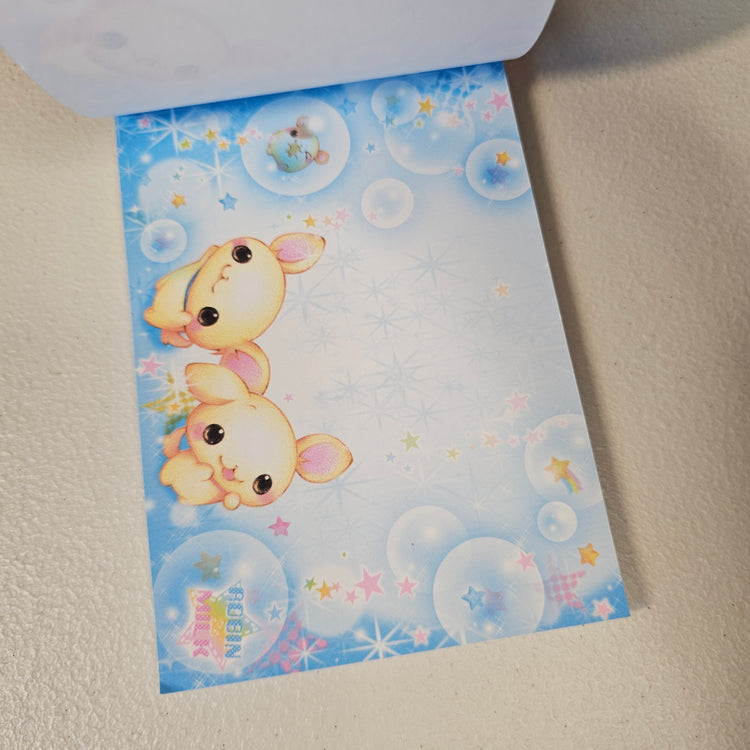 Robin Milk Large Memo Pad Sticker Page Kawaii Stationery Notepad Used
