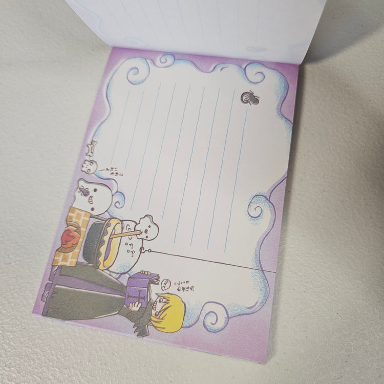 Horror House Large Memo Pad Postcard Sticker Page Kawaii Stationery Notepad Used