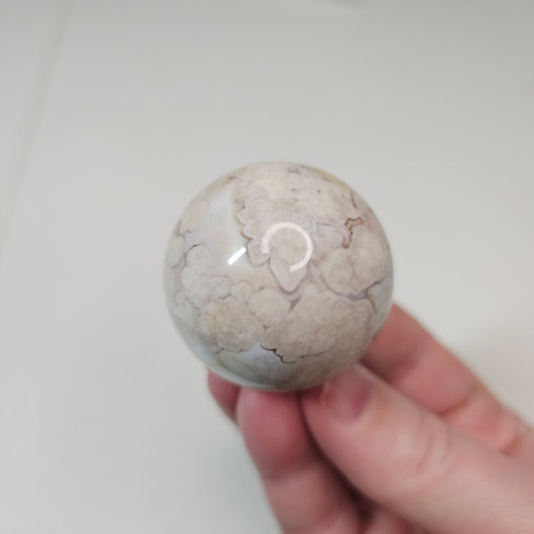 Green Flower Agate Sphere High Quality Collectible