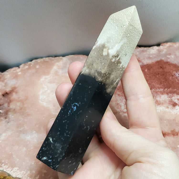 Fossilized Palm Root Tower Generator Indonesia Crystals Minerals Stones Natural Healing Metaphysical Nature Reiki Collectible A