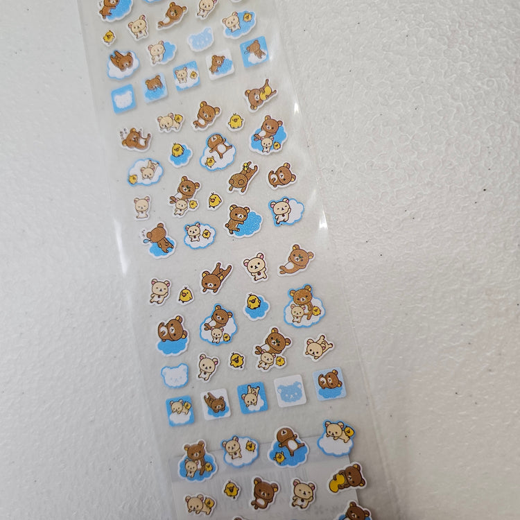 San-x Rilakkuma Kawaii Stickers Sticker Sheet Vintage Japan Collectible Cute Gifts