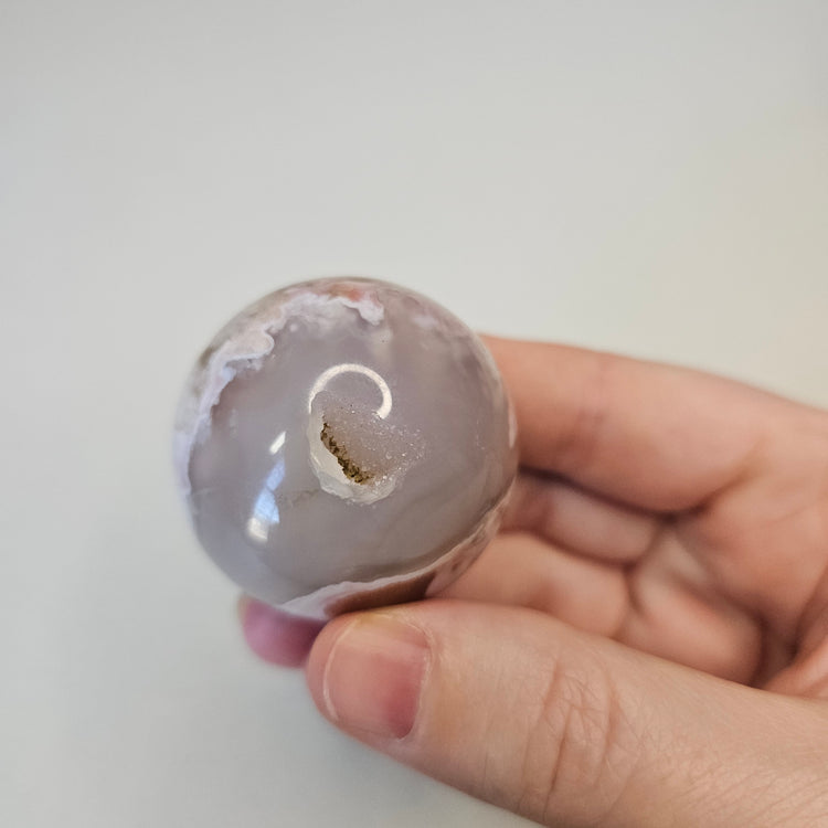 Green Flower Agate Sphere High Quality Collectible