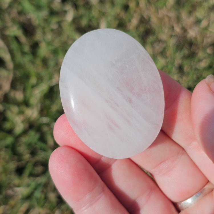 Clear Quartz Worry Pocket Stone Crystal BONUS Info Card Gifts