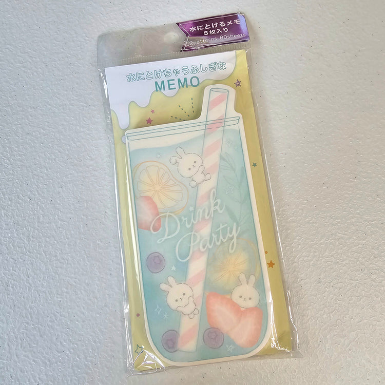 Drink Party Memo Pad Kawaii Stationery Notepad Collectible Gifts