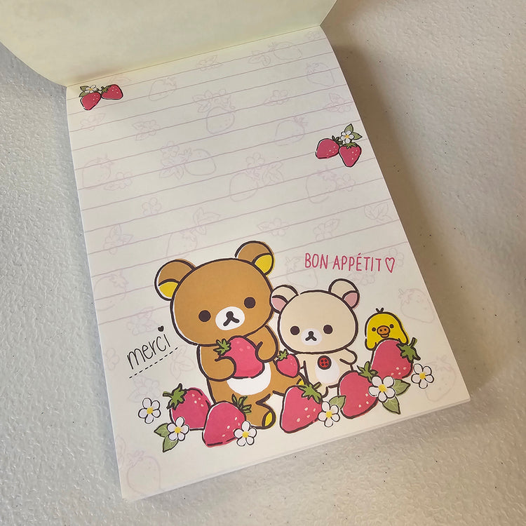 Rilakkuma Large Memo Pad Sticker Page Kawaii Stationery Notepad Collectible