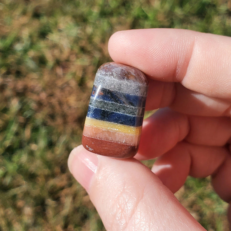 7 Chakra Bonded Tumbled Stone Crystals Collectible Healing Reiki Metaphysical
