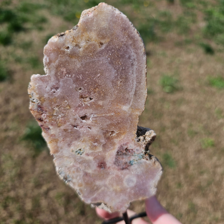 Beautiful Pink Amethyst on Stand BONUS Info Card Crystals Minerals Specimen Nature