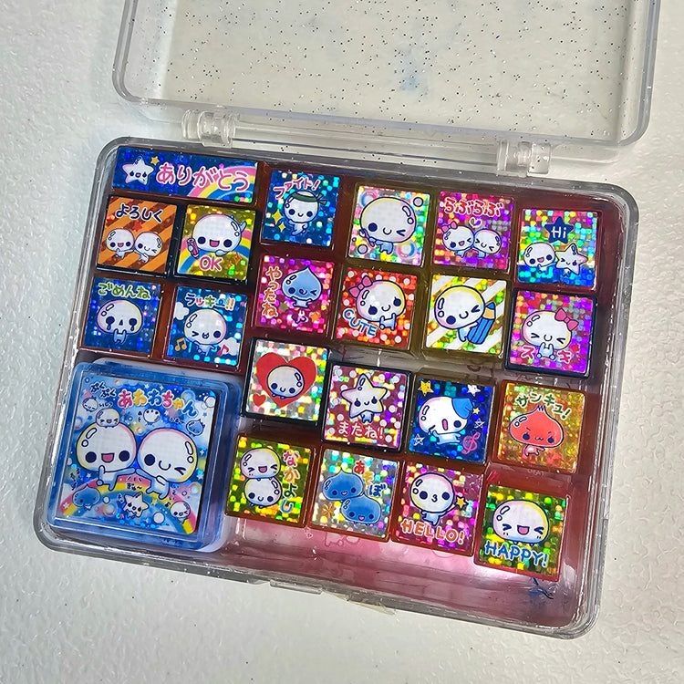 Awawa chan Kawaii Stamp set stampers Japan Retro Collectible Gifts Planner Used